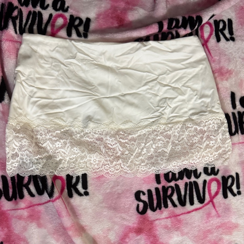 White Lace Trim mini slip